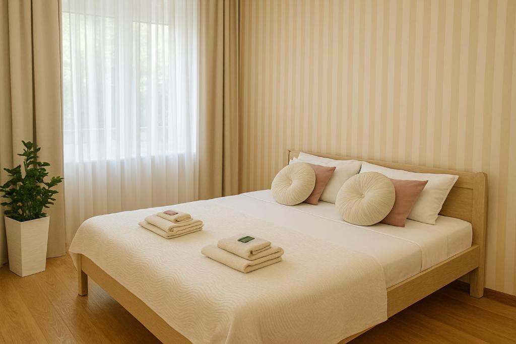 Ένα ή περισσότερα κρεβάτια σε δωμάτιο στο Apartament na Saperskiej, osiedle zamknięte, parking