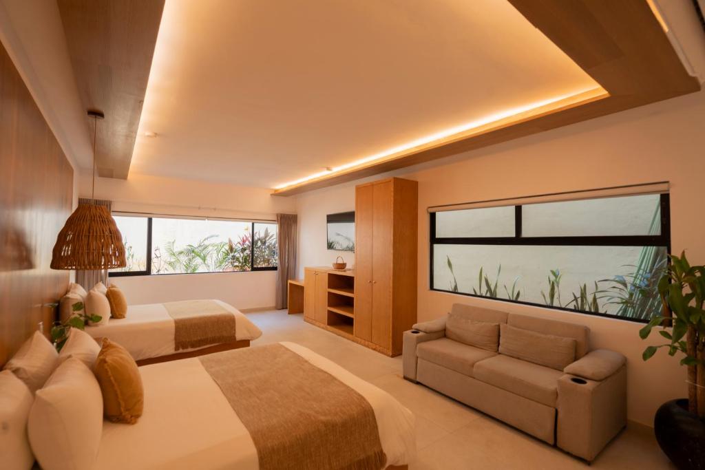 Mayan Monkey Tulum - Social Hostel - Quarto Queen Deluxe Com 2 Camas Queen-Size