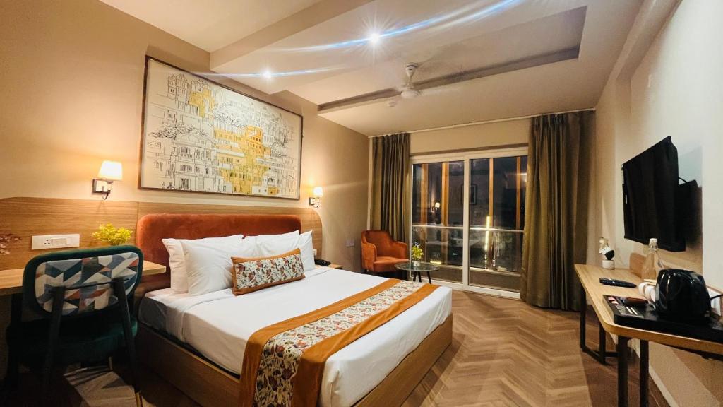 TV a/nebo společenská místnost v ubytování Saltstayz Select- Medicity Near Medanta Hospital