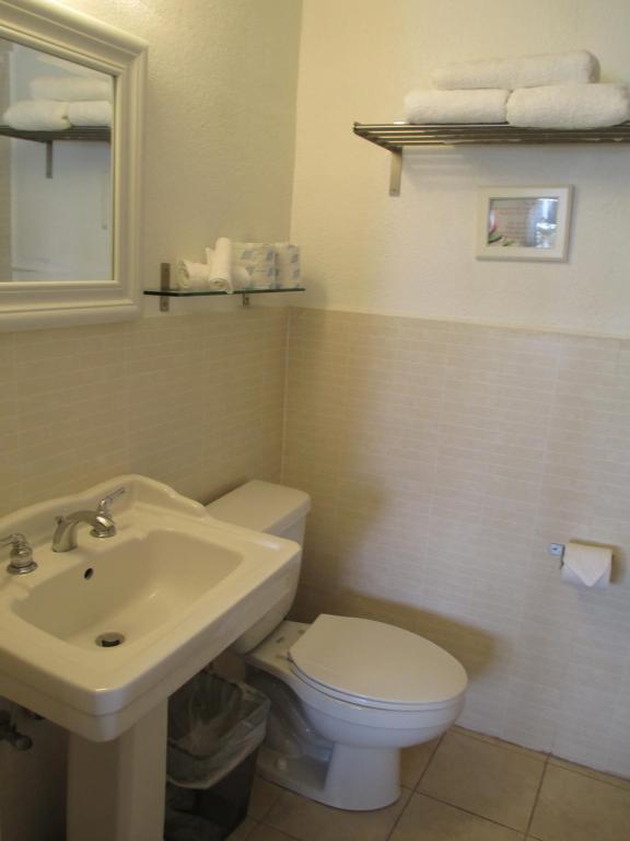 Koupelna v ubytování Shalimar Motel