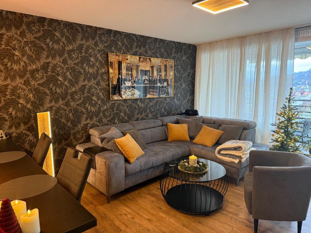 Et opholdsområde på Suite Bellevue