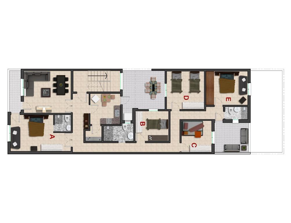 Plán poschodí v ubytovaní Rafaela Guest House