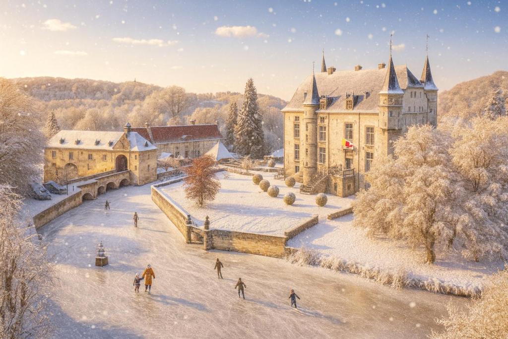 Το Kasteel Schaloen τον χειμώνα