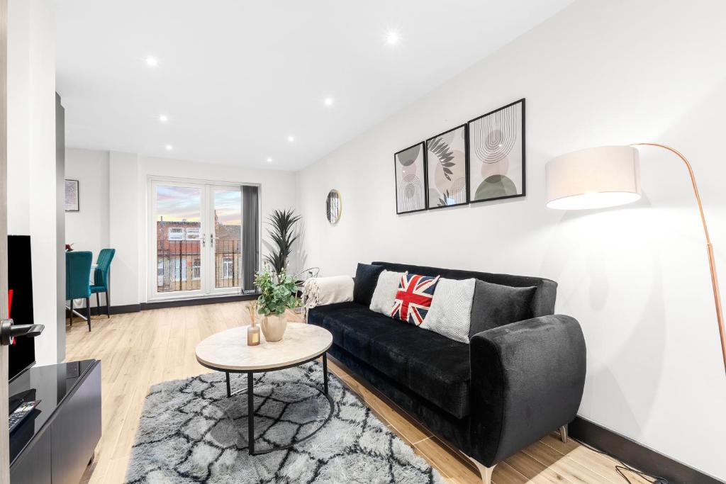 Χώρος καθιστικού στο Luxurious Modern 2 Bedroom Apartment with Terrace