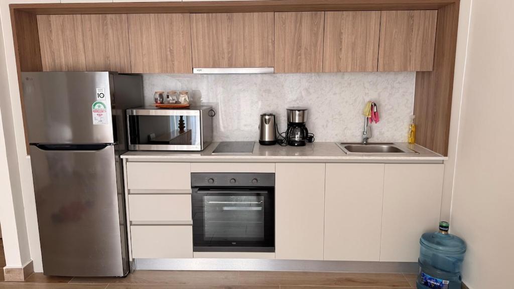 Kuchyň nebo kuchyňský kout v ubytování The Nook Nyali