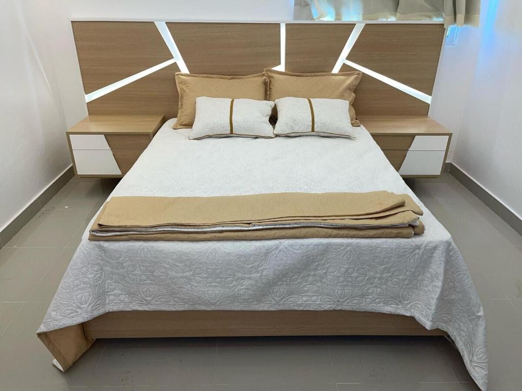 Ένα ή περισσότερα κρεβάτια σε δωμάτιο στο Apartment in the heart of Santiago