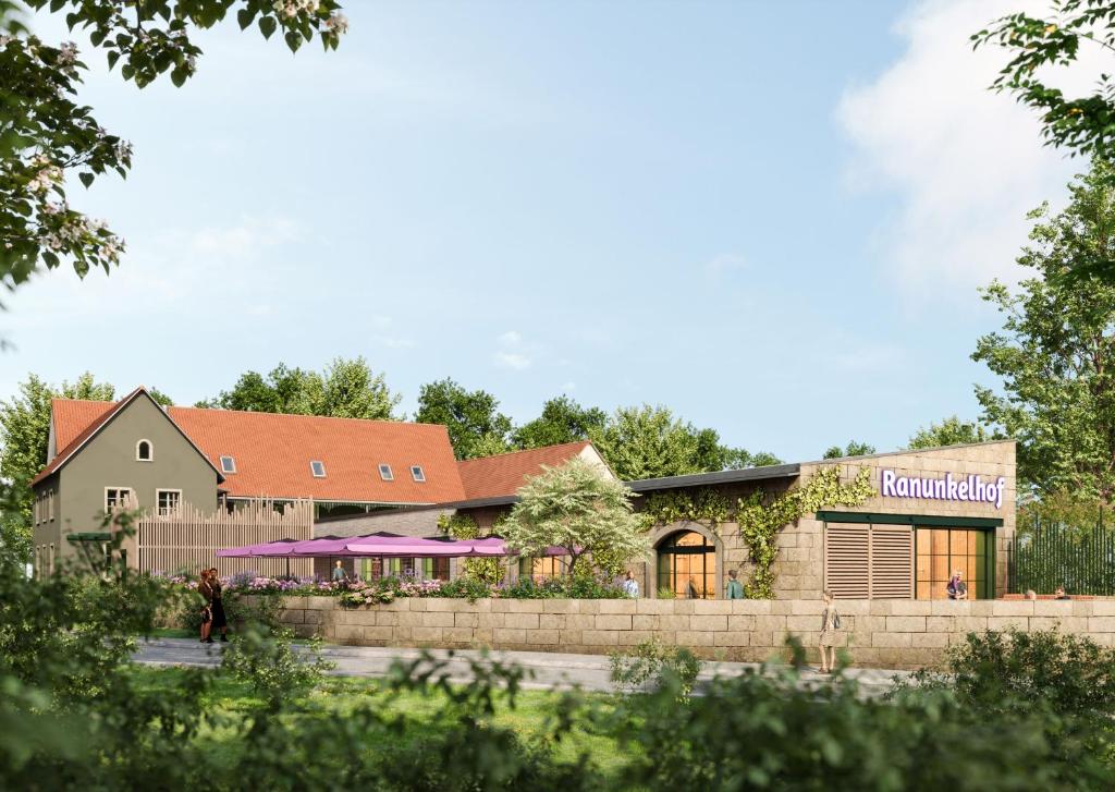 a rendering of the front of a building at Ranunkelhof in Pirna