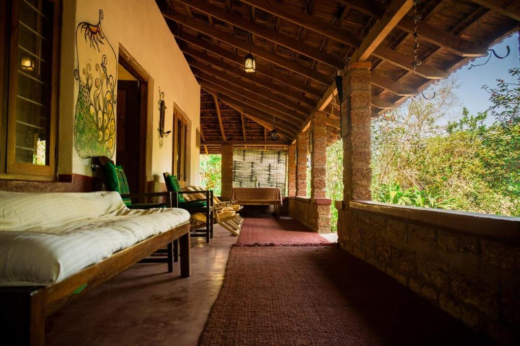 Ένα ή περισσότερα κρεβάτια σε δωμάτιο στο The Linger Farm