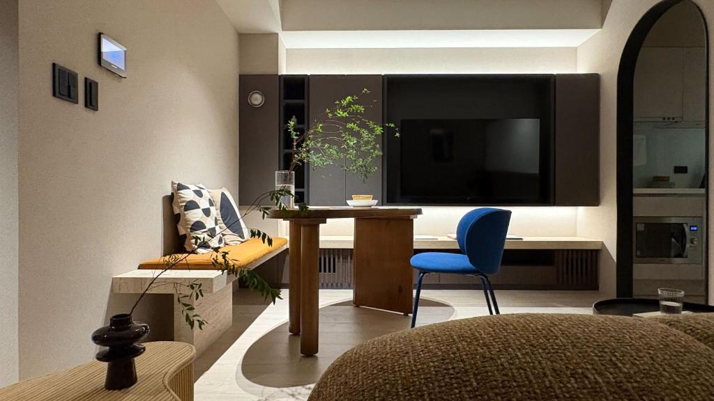 Posezení v ubytování Ximen Apartment by Olala Homes