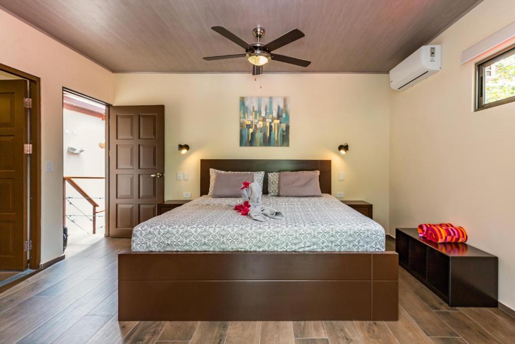 Ένα ή περισσότερα κρεβάτια σε δωμάτιο στο Jardín de los Monos