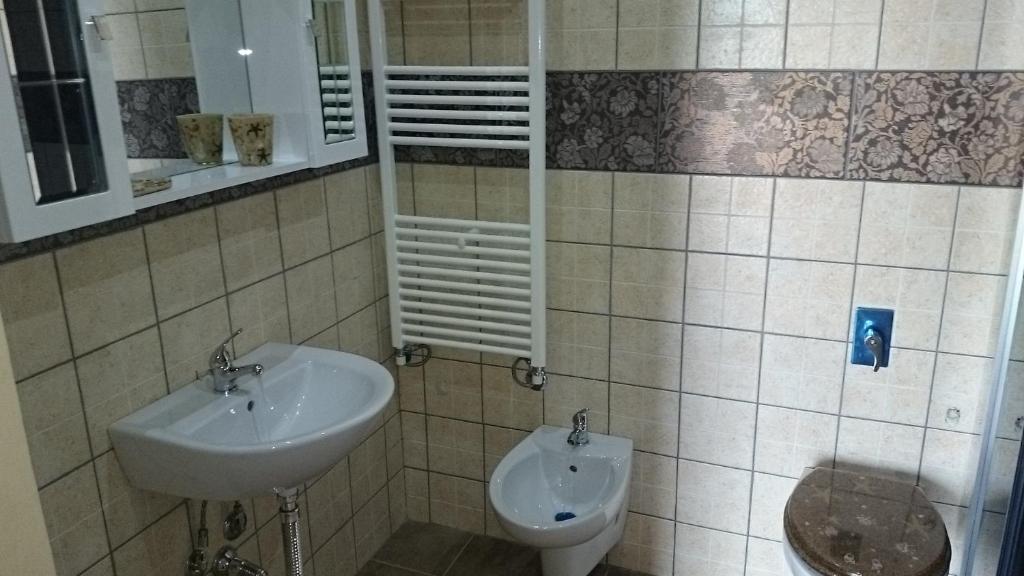 Koupelna v ubytování Fodor