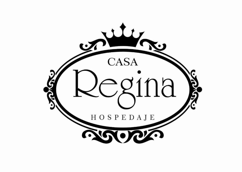 a logo for a restaurant with a crown on it at Casa Regina in Tepoztlán