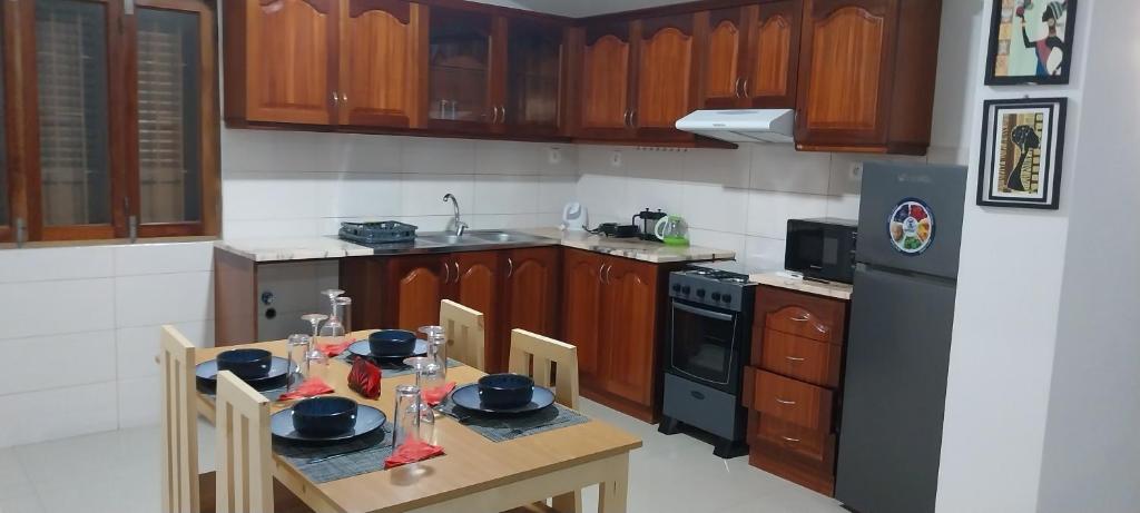 Kuchyň nebo kuchyňský kout v ubytování Edly aparatments