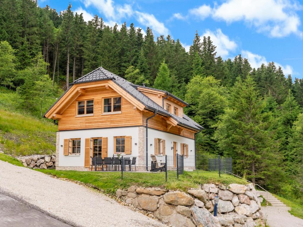 a house on a hill in the woods at Schletski in Donnersbachwald