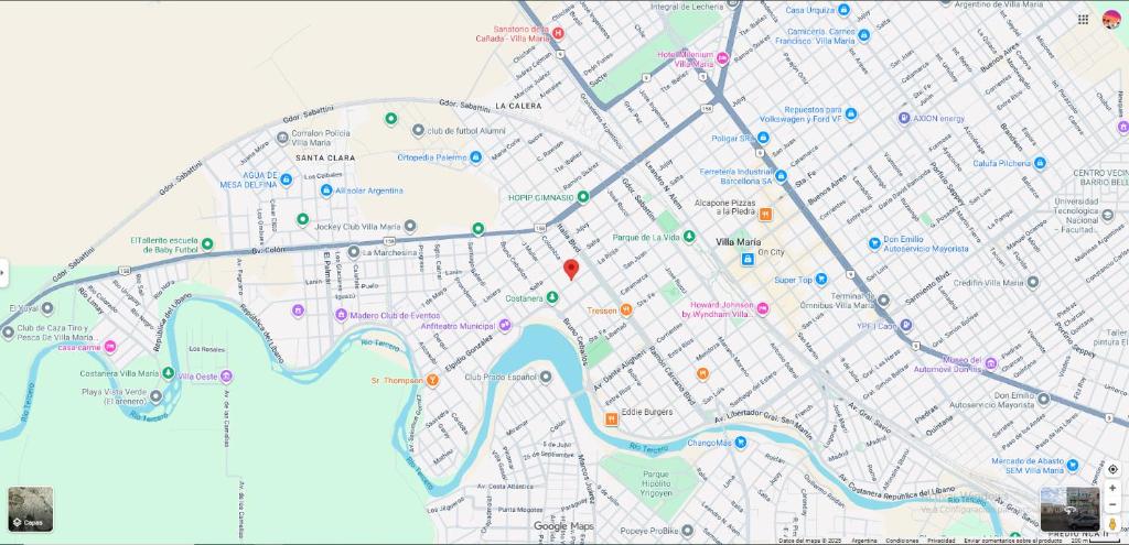 una mappa della città di Philadelphia di Village Coast a Villa María