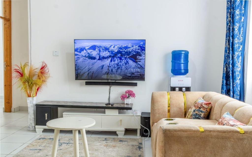 Телевизор и/или развлекательный центр в Bstan at Buxton with AC