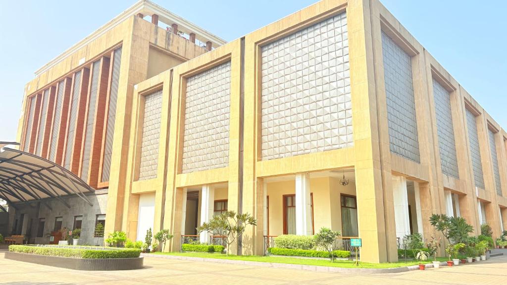 a large building with a large window at Jajati Courtyard in Jajpur Road