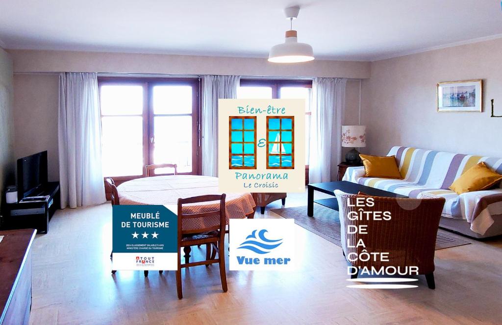 Et tv og/eller underholdning på Bien-être & Panorama - Les Gîtes de la Côte d'Amour