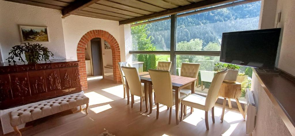 Телевизор и/или развлекательный центр в House Planinka in the heart of nature