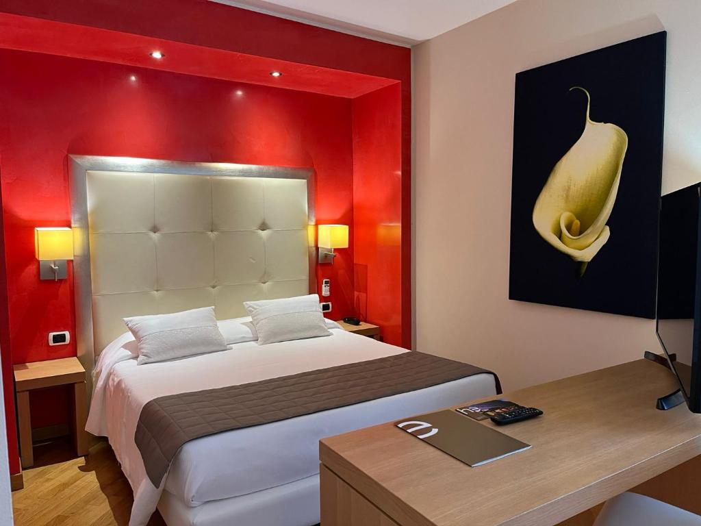 Giường trong phòng chung tại Hotel Europa