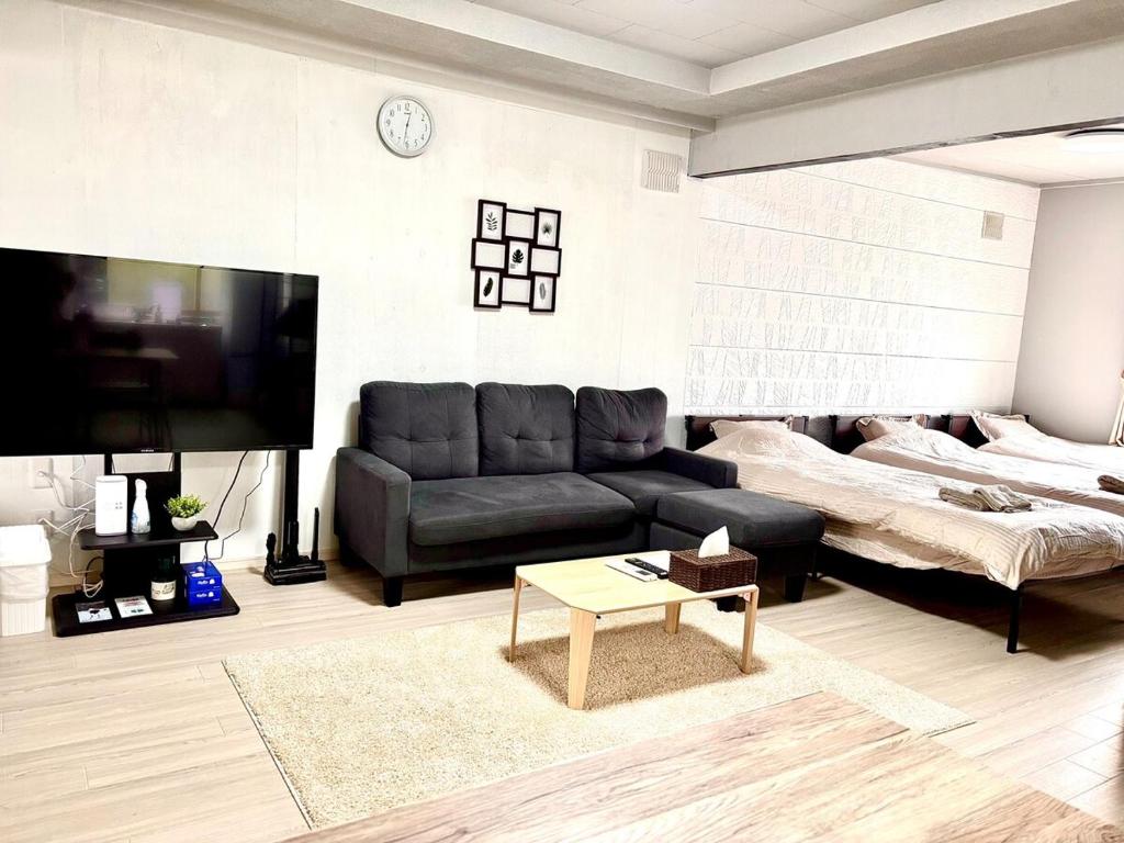 Posezení v ubytování 釧路貸切最大11人戸建静観な住宅街で空港も近い