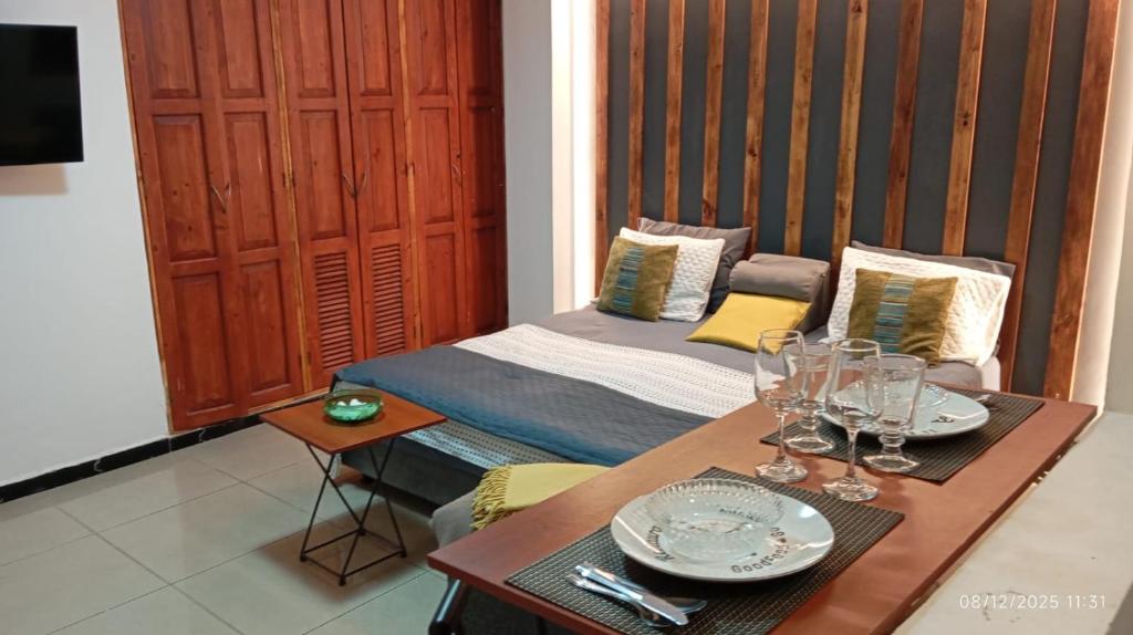 Una cama o camas en una habitación de Alojamiento Independiente vipasa