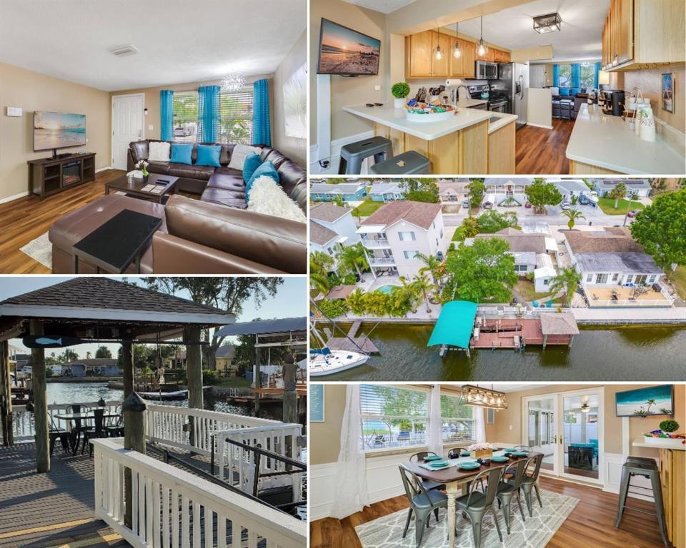 a collage of pictures of a house at Beautiful & Cozy Home on a Canal in Hudson, FL! in Hudson