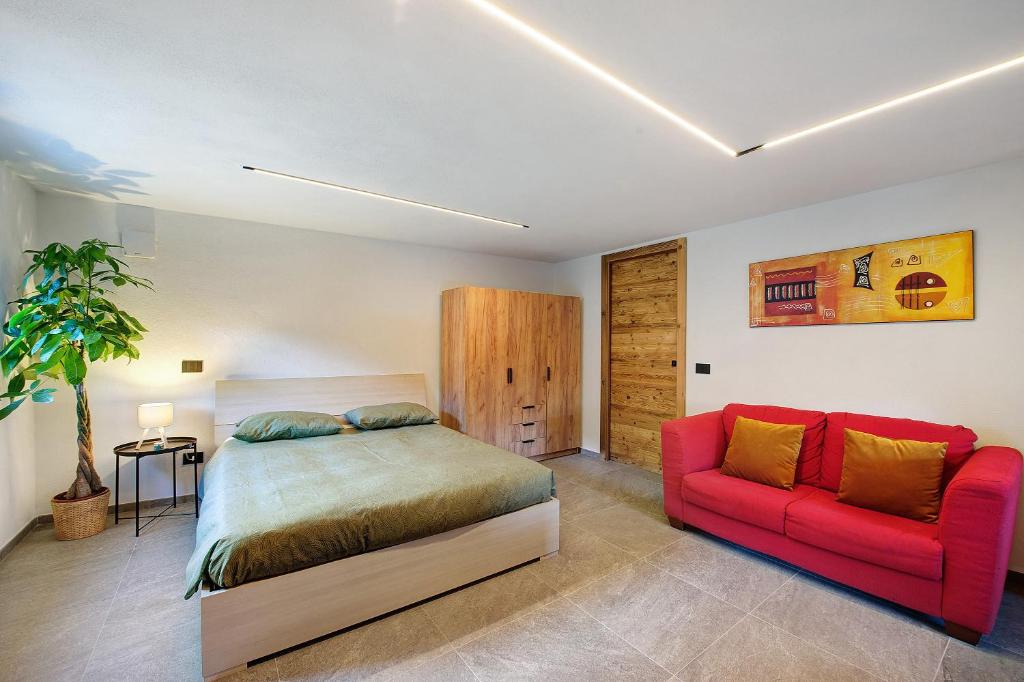 Кровать или кровати в номере La Pièce de Leo