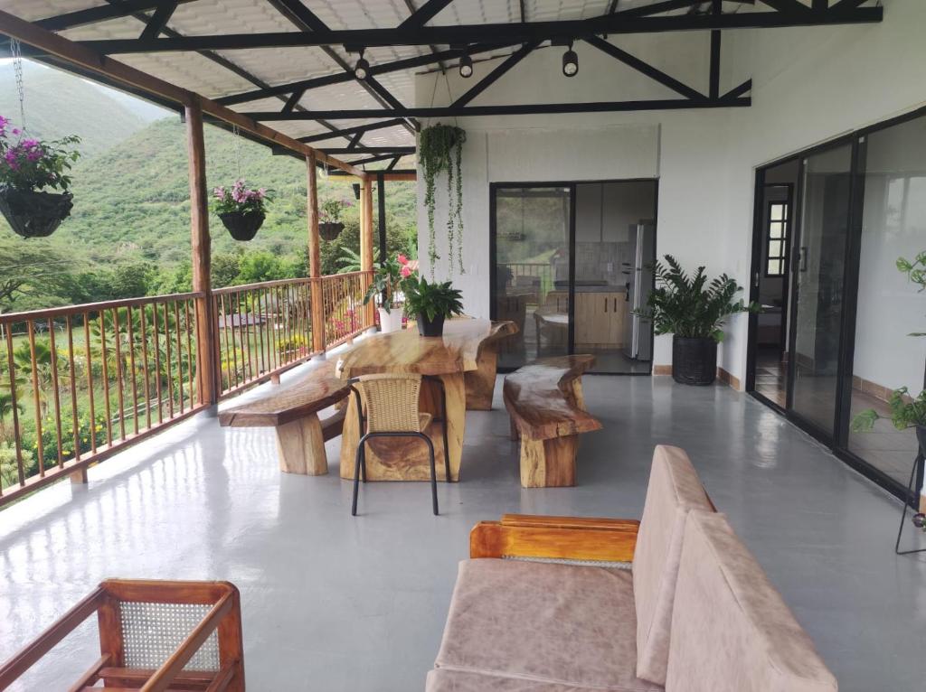 Posezení v ubytování Mirador del alma