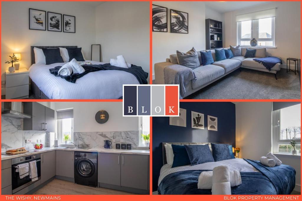 Køkken eller tekøkken på The Wishy - 2 Bedroom Flat in Newmains