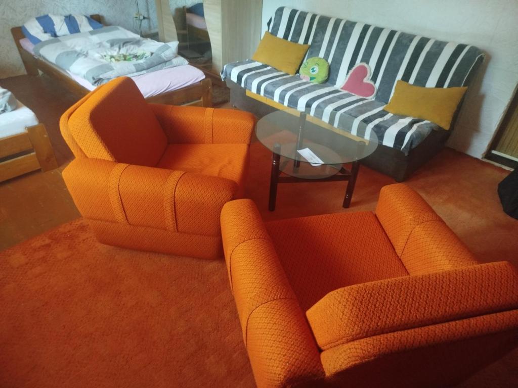 Posezení v ubytování Apartmán Na Myslivecké