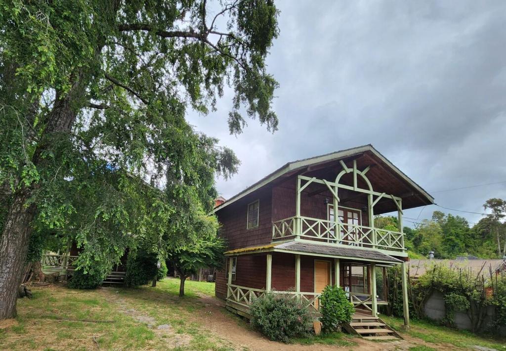 Κήπος έξω από το Cabaña Frutillar Bajo