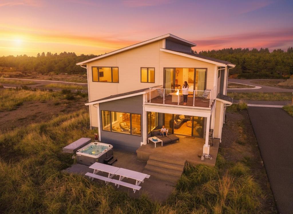 Bygningen som feriehuset ligger i