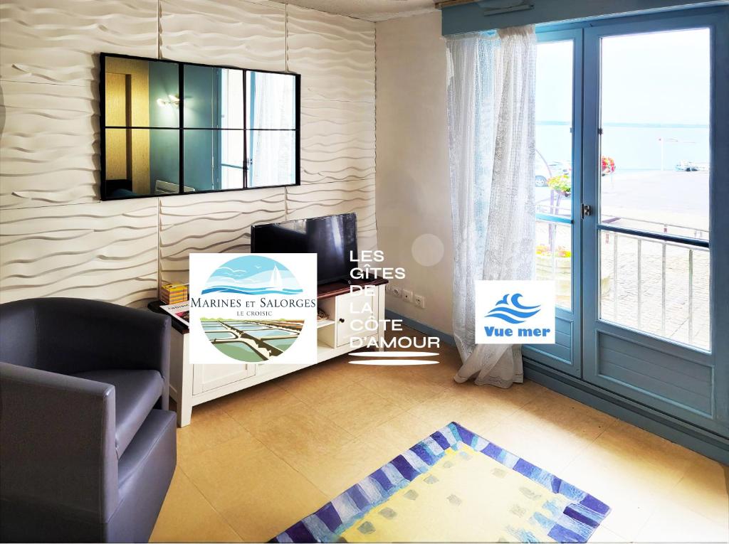 Χώρος καθιστικού στο Marines et Salorges - Les Gîtes de la Côte d'Amour