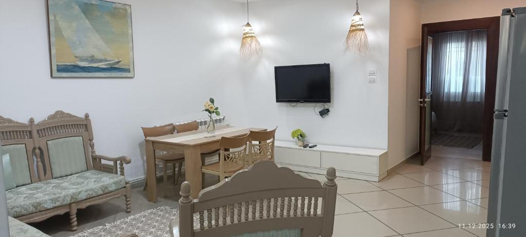 TV a/nebo společenská místnost v ubytování FUFA Haute standing appartment S2 center Monastir