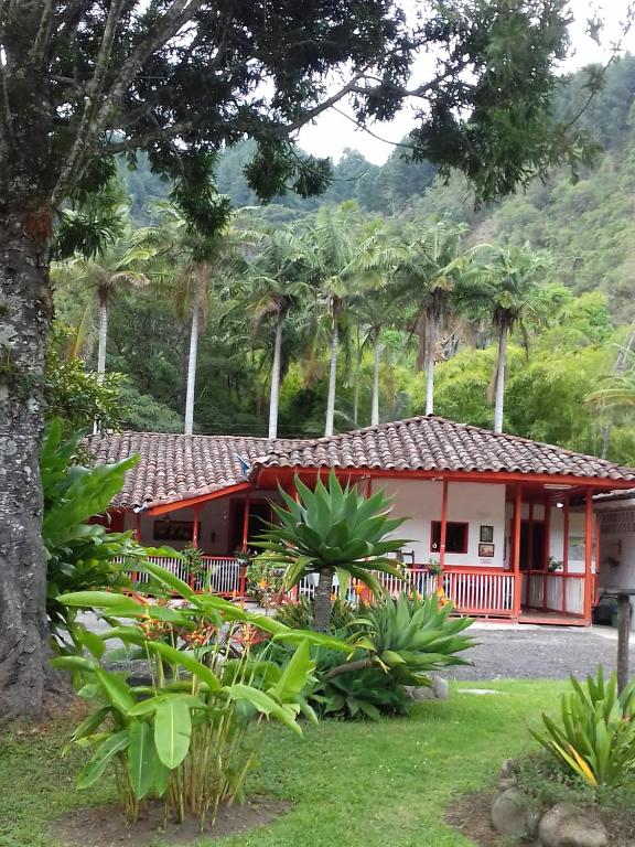 Zahrada ubytování Hostal Rio Arabia - Valle De Cocora HOTEL