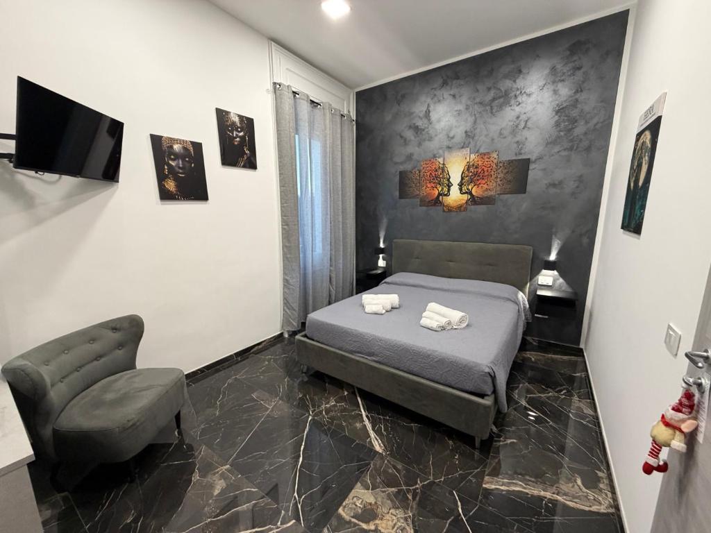 Телевизор и/или развлекательный центр в Belvedere Lacinio Luxury Guest House