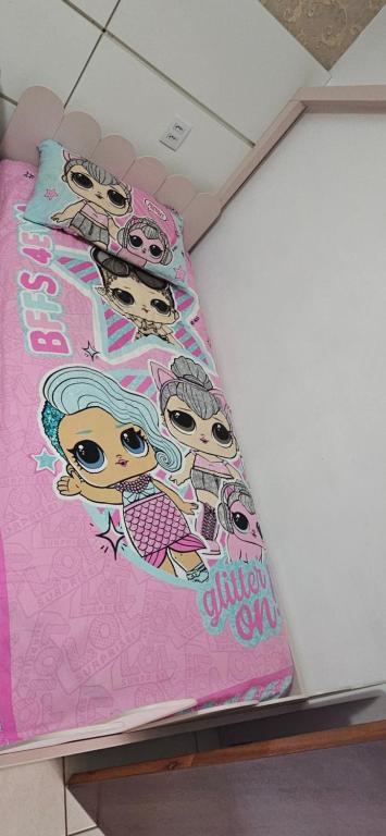 En eller flere senge i et værelse på Piscina com Hidro Perto da Praia Poucas datas disponíveis