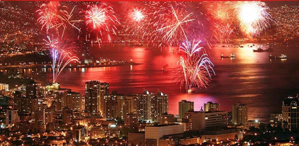 Общий вид на город Винья-дель-Мар или вид на город из апартаментов/квартиры