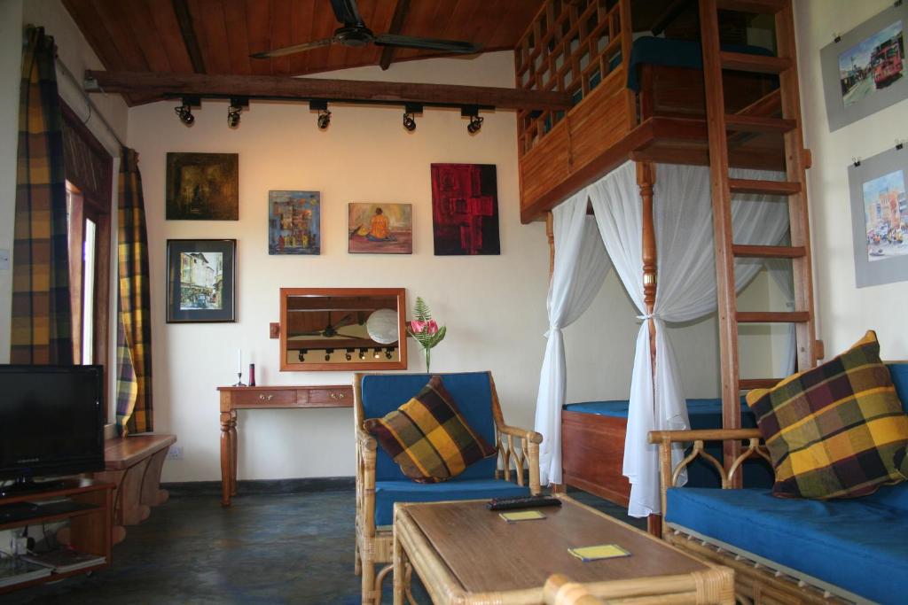 Posezení v ubytování Rangala House