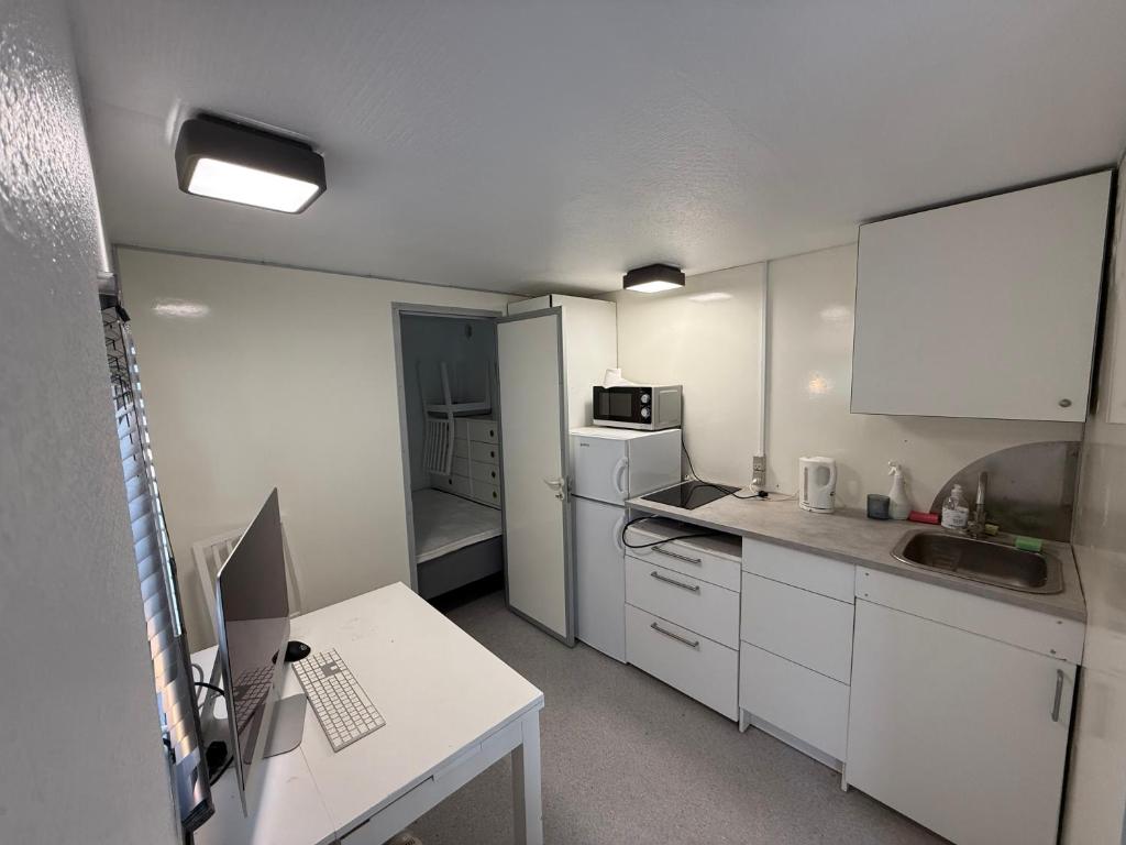 Kuchyň nebo kuchyňský kout v ubytování Palle Camping