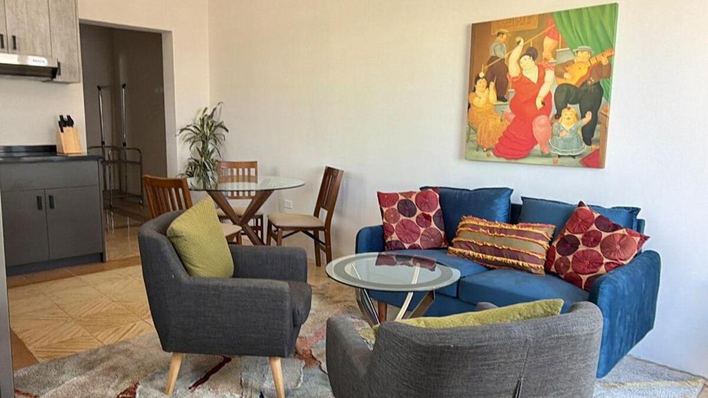 Гостиная зона в Mereri downtown apartments, apartment 13C