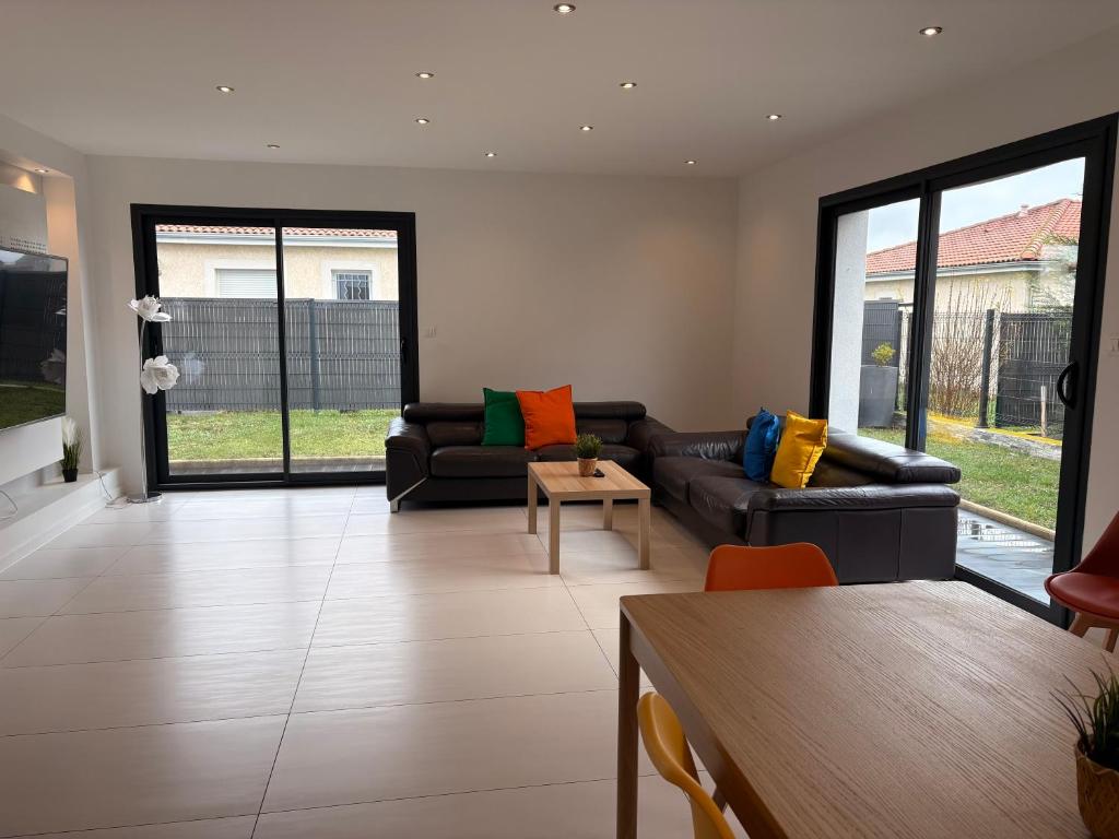 Et opholdsområde på Maison moderne Villa