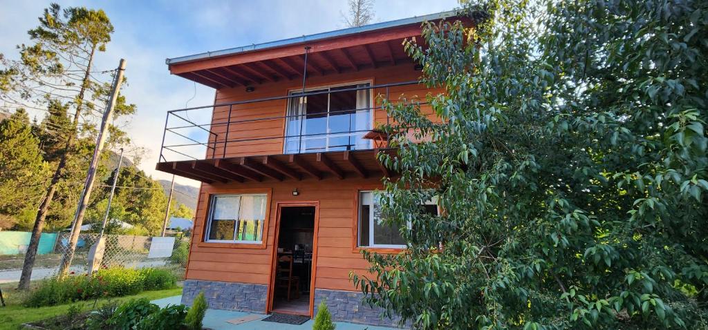 Bygningen som feriehuset ligger i