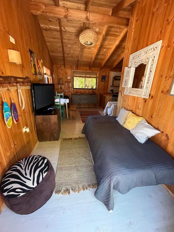 TV a/nebo společenská místnost v ubytování Cabaña Ilhabela