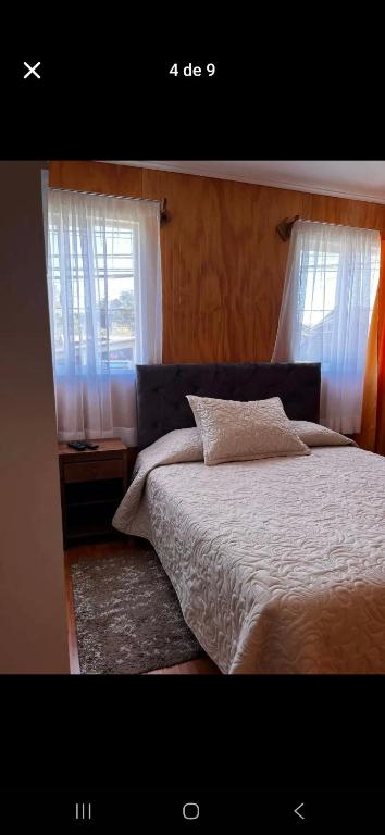 Кровать или кровати в номере Hospedaje Mary