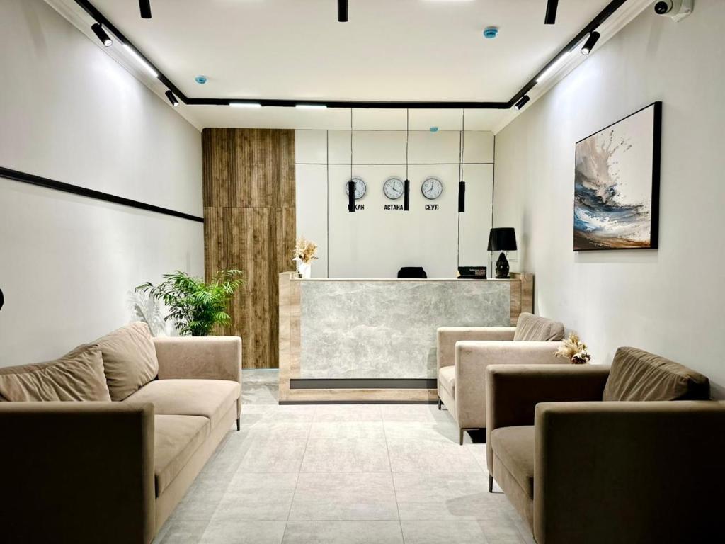 Χώρος καθιστικού στο Campus hotel