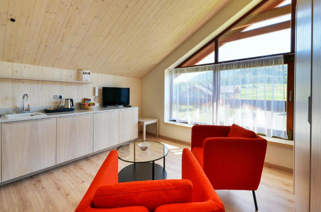 Kuchyň nebo kuchyňský kout v ubytování Green Inn Hotel