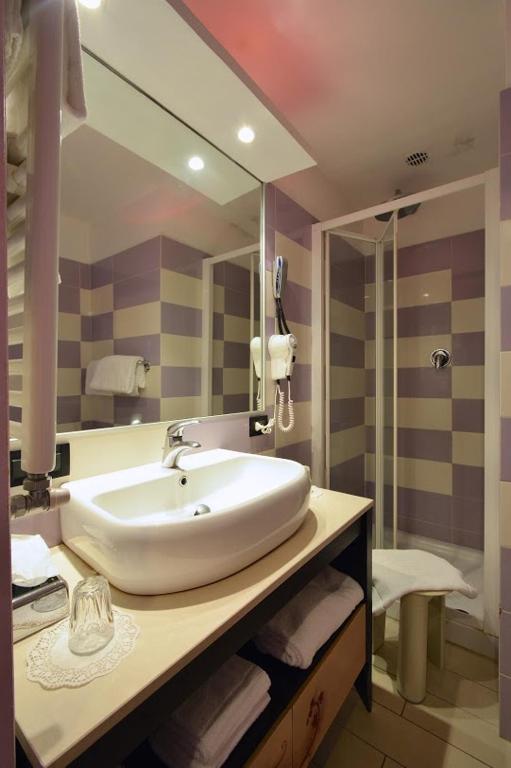 Koupelna v ubytování Hotel Due Mondi