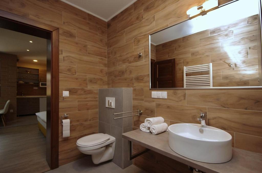 Kúpeľňa v ubytovaní Mosoly Deluxe Apartman